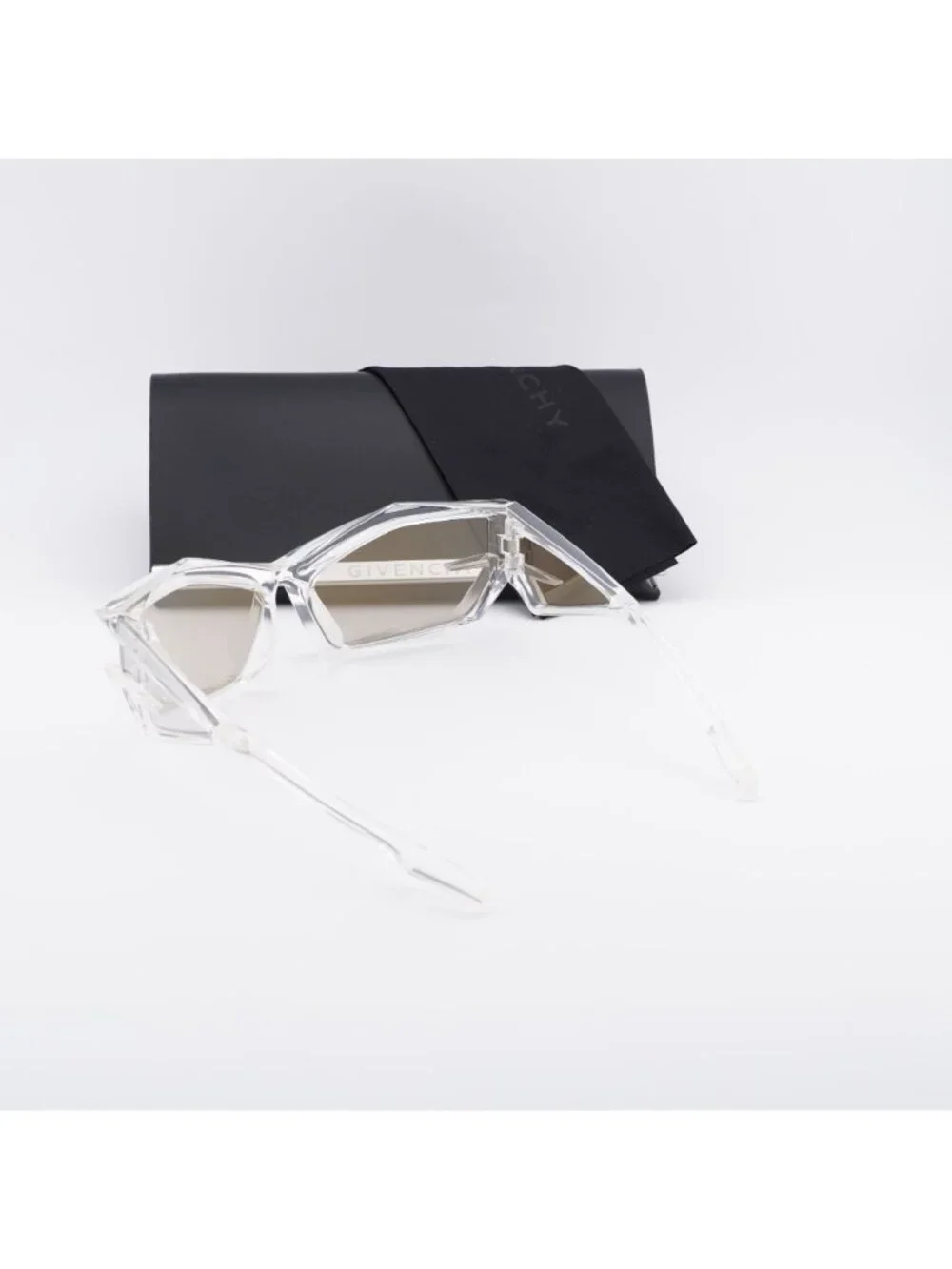 Givenchy GV40049U 26G Geometric Sunglasses - Transparent /Silver Mirror